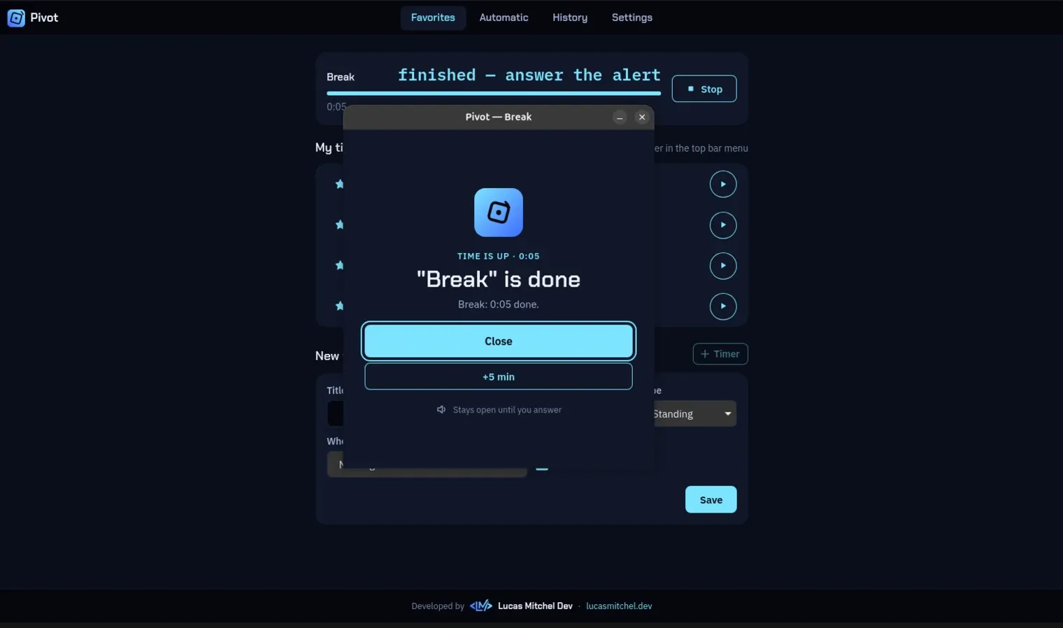 Pivot — screenshot 2